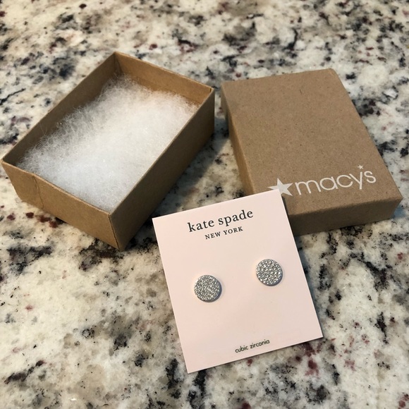 Kate Spade New York Silver Pavé Stud Earrings